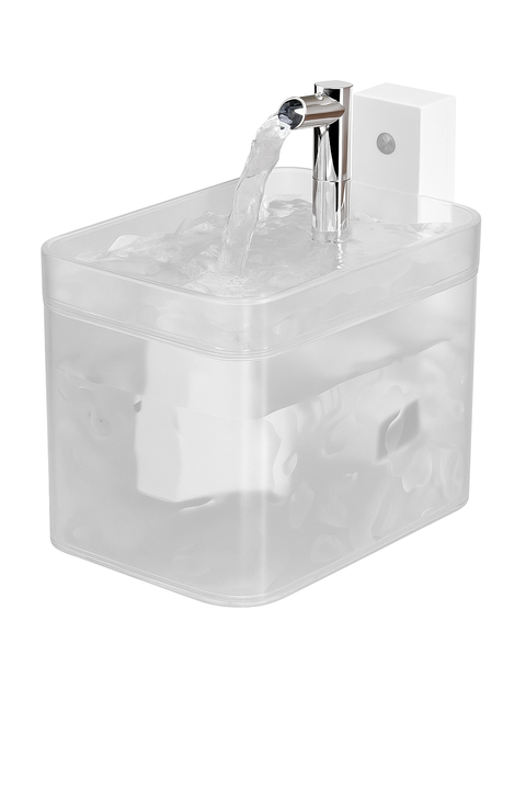 Matte White Wireless Sensor Pet Water Fountain - 1.5L Automatic Filtered Dispenser V888-ELOSUNG26009