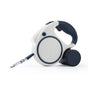Blue and White 3M Retractable Dog Leash - Built-in LED Light (No Batteries) and Bag Holder V888-ELOSUNG26016