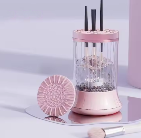 Pink Electric Makeup Brush Cleaner & Dryer Machine - Automatic Spinner Tool (Rechargeable model) V888-ELOSUNG26017