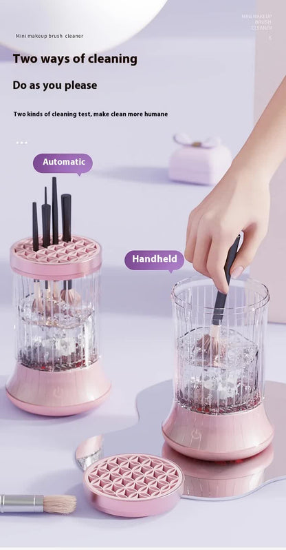 Pink Electric Makeup Brush Cleaner & Dryer Machine - Automatic Spinner Tool (Rechargeable model) V888-ELOSUNG26017