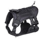 Black Tactical Dog Training Harness - Adjustable Vest for Training and Walking - M V888-ELOSUNG26023