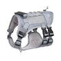 Gray Tactical Dog Training Harness - Adjustable Vest for Training and Walking - M V888-ELOSUNG26027