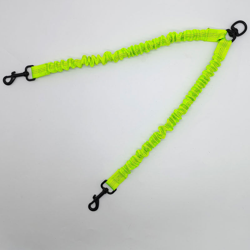 Green Pet Double-Ended Rope + 1.5M Leash - Easy to walk two dogs, tangle-free design V888-ELOSUNG26037