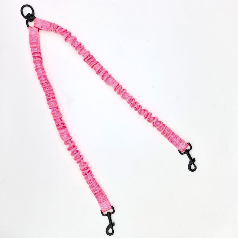 Pink Pet Double-Ended Rope + 1.5M Leash - Easy to walk two dogs, tangle-free design V888-ELOSUNG26038