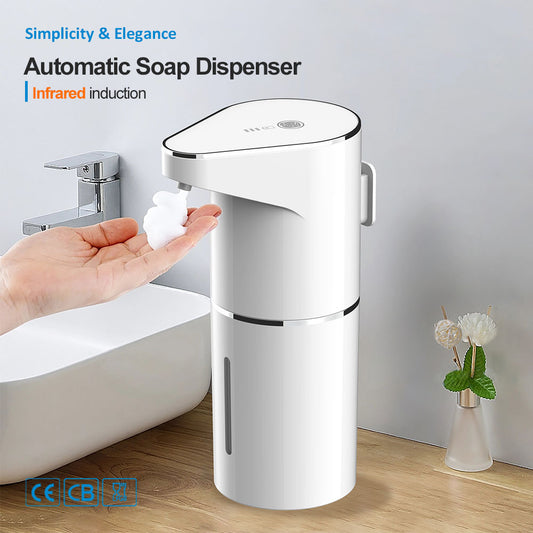 White Automatic Foaming Soap Dispenser - USB Rechargeable, Touchless Infrared Sensor V888-ELOSUNG26047