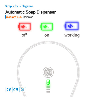 White Automatic Foaming Soap Dispenser - USB Rechargeable, Touchless Infrared Sensor V888-ELOSUNG26047