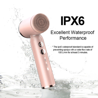 Green 6-in-1 Electric Facial Cleansing Brush Set - Rechargeable & Waterproof V888-ELOSUNG26051