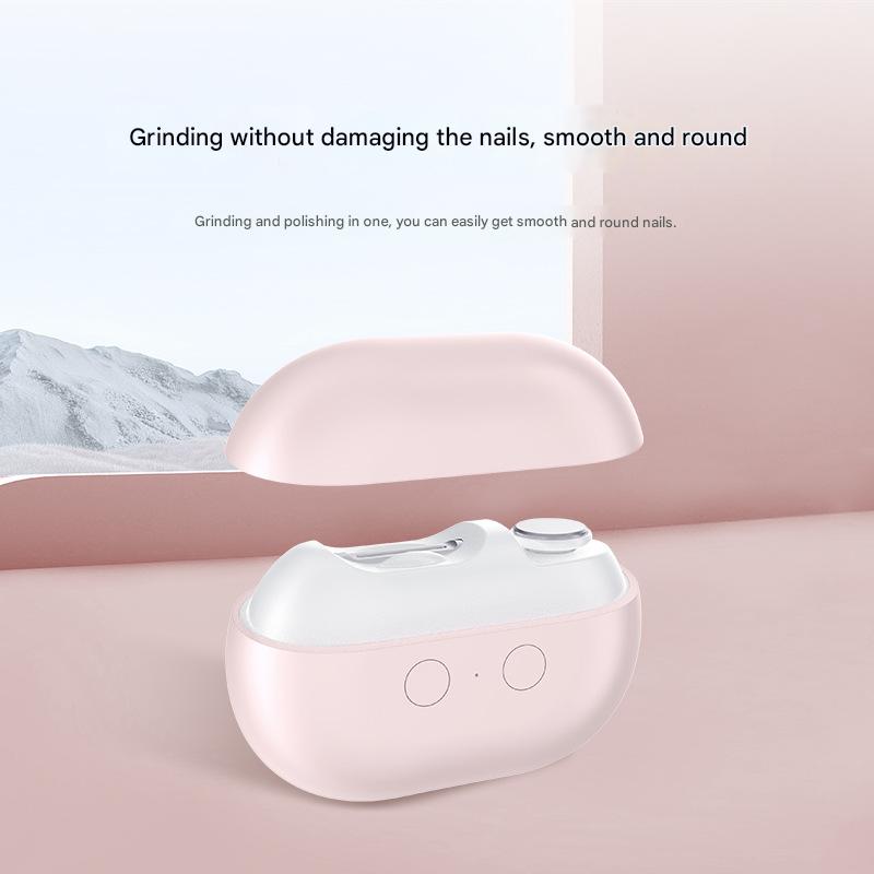 Pink Multi-Function Electric Nail File - Built-in Storage Space, LED Light, Quiet Operation V888-ELOSUNG26053