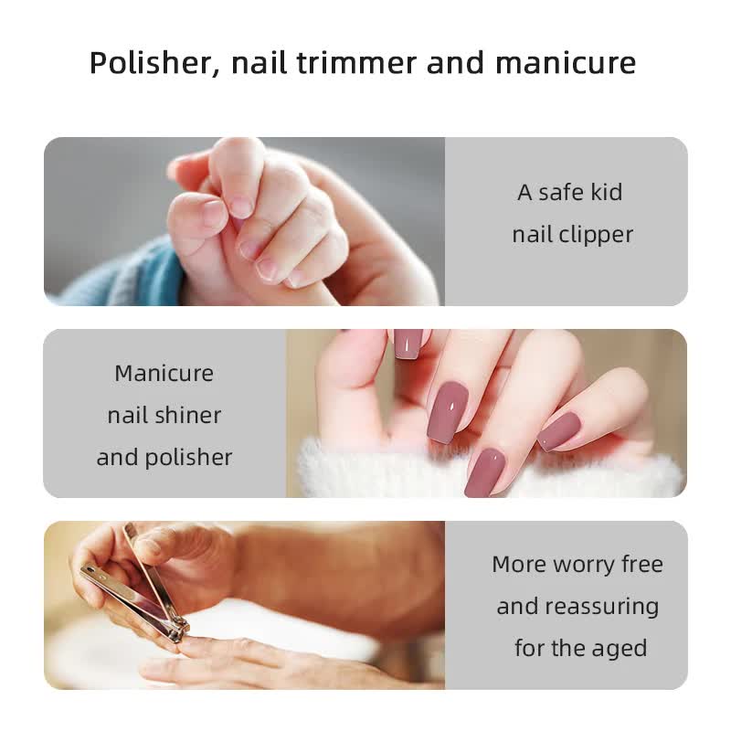 White Multi-Function Electric Nail File - Built-in Storage Space, LED Light, Quiet Operation V888-ELOSUNG26055