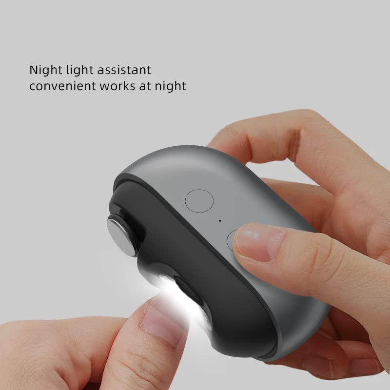 White Multi-Function Electric Nail File - Built-in Storage Space, LED Light, Quiet Operation V888-ELOSUNG26055