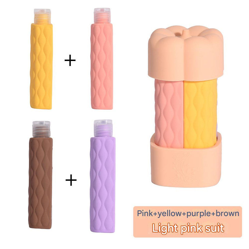 Light pink suit Silicone Travel Bottles Set (4 Pack, 60ml) - Leakproof Refillable & Squeezable V888-ELOSUNG26060