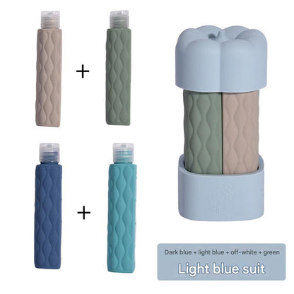 Light blue suit Silicone Travel Bottles Set (4 Pack, 60ml) - Leakproof Refillable & Squeezable V888-ELOSUNG26061