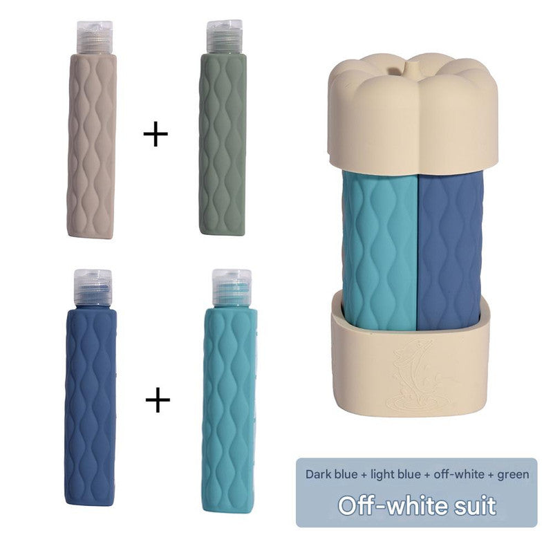 Beige suit Silicone Travel Bottles Set (4 Pack, 60ml) - Leakproof Refillable & Squeezable V888-ELOSUNG26062