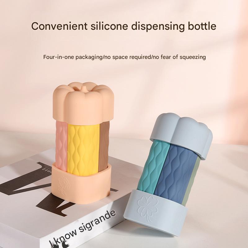 Brown suit Silicone Travel Bottles Set (4 Pack, 60ml) - Leakproof Refillable & Squeezable V888-ELOSUNG26063