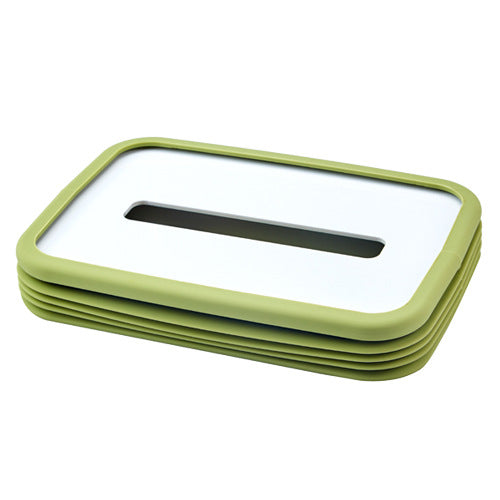 2-pcs Green Silicone Tissue Box Holder - Automatic Self-Lowering Dispenser V888-ELOSUNG26064