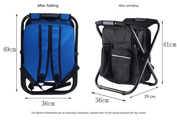 Blue Insulated Cooler Backpack Chair - Foldable Stool for Picnics & BBQ V888-ELOSUNG26076
