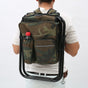 Camouflage Insulated Cooler Backpack Chair - Foldable Stool for Picnics & BBQ