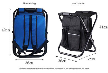Camouflage Insulated Cooler Backpack Chair - Foldable Stool for Picnics & BBQ V888-ELOSUNG26077