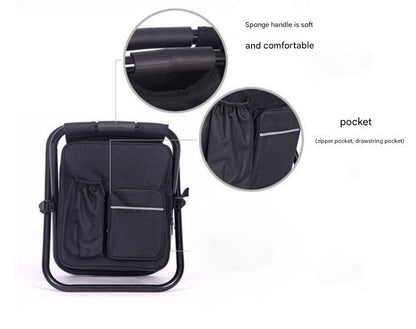 Camouflage Insulated Cooler Backpack Chair - Foldable Stool for Picnics & BBQ V888-ELOSUNG26077