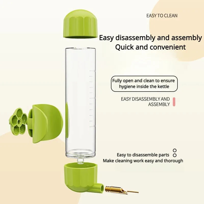 White Automatic Bird Water Feeder Bottle (200ml) - Leakproof No-Drip Dispenser for Parrots V888-ELOSUNG26087
