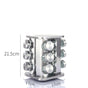 Modern stainless steel rounded corner rotating spice rack with 12 empty glass jars (88 ml each) V888-ELOSUNG26114