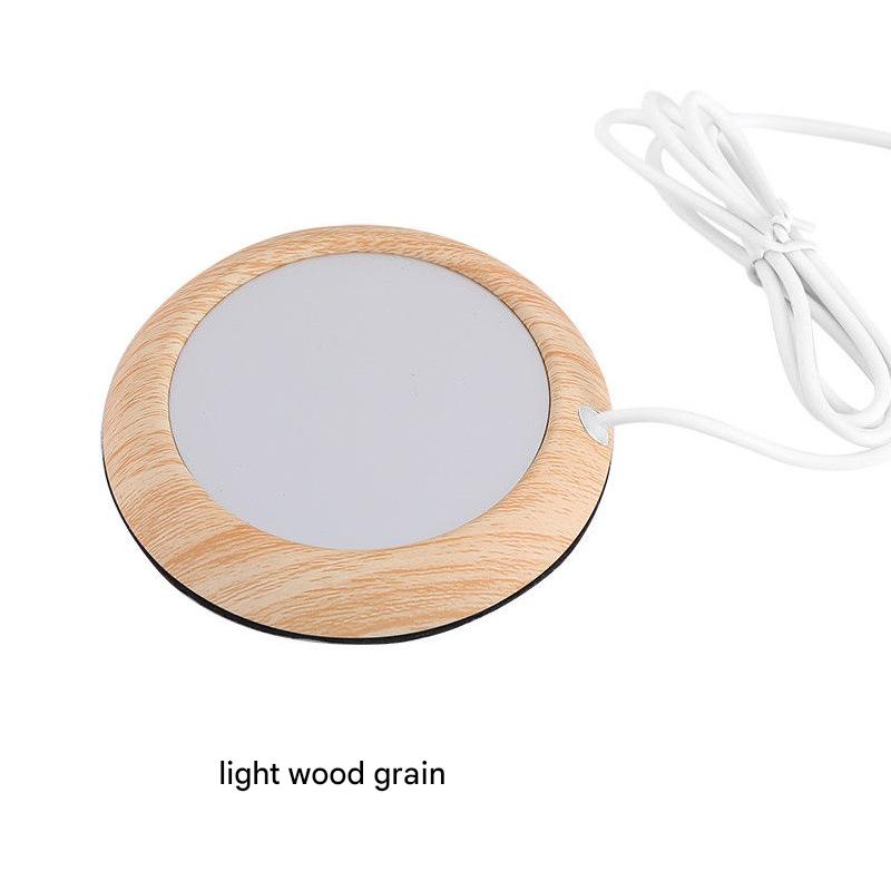 USB Cup Warmer - Wood Grain Electric Beverage Heater for Desk Office Home V888-ELOSUNG26119