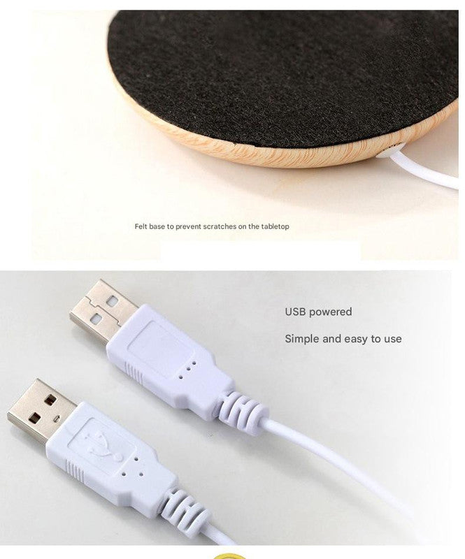 USB Cup Warmer - Black Electric Beverage Warmer for Desk, Office and Home V888-ELOSUNG26121