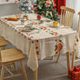 Embroidered Christmas Tablecloth - Embroidered Bells & Holly Design (140*305cm) V888-ELOSUNG26151