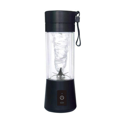 Black Portable Blender USB Rechargeable - Personal Size Smoothie Maker On The Go V888-ELOSUNG26154