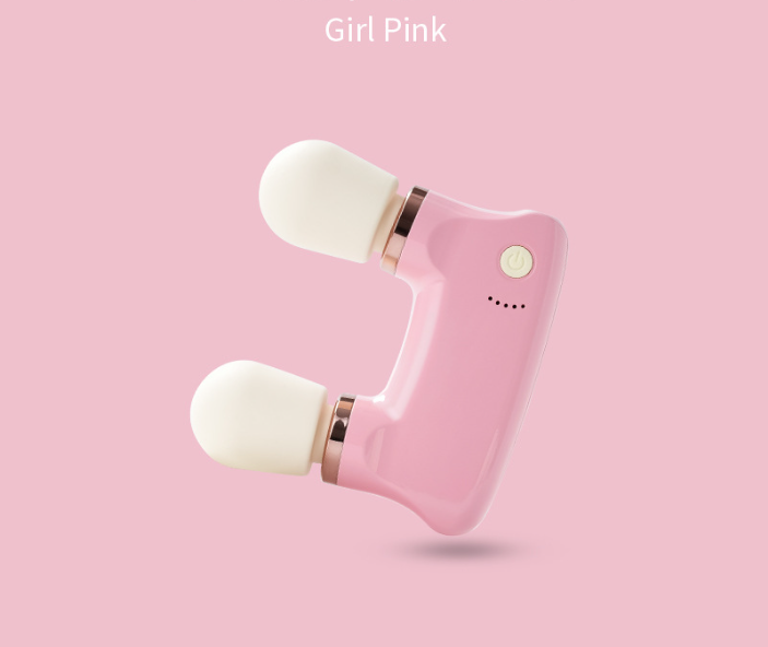 Pink Portable Dual Head Mini Massager - 5 Modes, Quiet Operation, USB-C Rechargeable V888-ELOSUNG26163