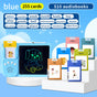 Blue (255 cards, pure English) Kids Interactive Early Education Toy: Combination Card Reader & LCD Drawing V888-ELOSUNG26173