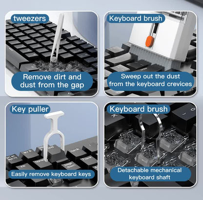 White 22-in-1 Electronics Cleaning Kit - for Keyboards, Airpods, Laptops, Cell Phones, Cameras V888-ELOSUNG26191