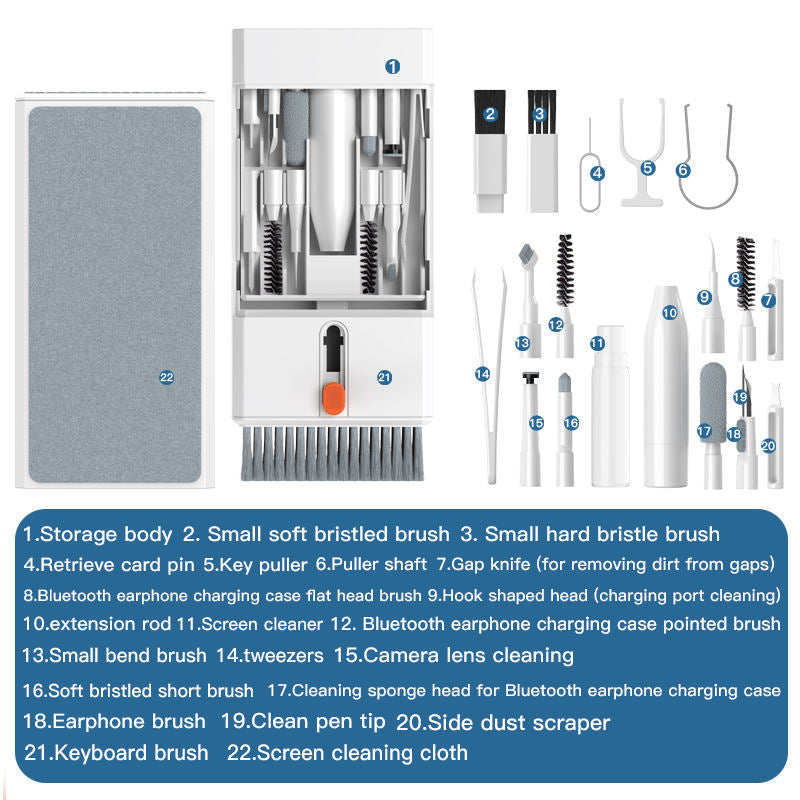 Brown window 22-in-1 Electronics Cleaning Kit - for Keyboards, Airpods, Laptops, Cell Phones, Cameras V888-ELOSUNG26192