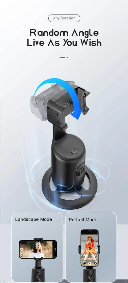 Pink AI Smart Auto Tracking Phone Holder - 360 degrees Rotation Face & Body Tracking Mount V888-ELOSUNG26196
