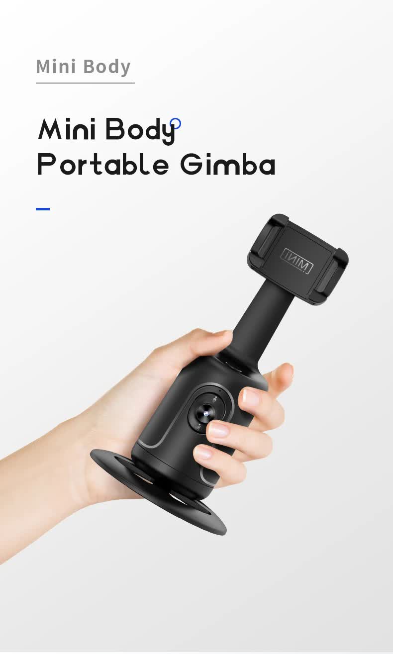 White AI Smart Auto Tracking Phone Holder - 360 degrees Rotation Face & Body Tracking Mount V888-ELOSUNG26197