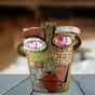 Abstract Face Planter Pot - Artistic Resin Decor for Succulents & Plants (Antique Style - 12.5*12*9CM) V888-ELOSUNG26216