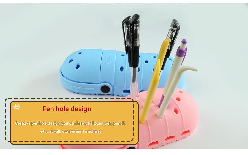 2 - pcs Purple Cute Clog-Shaped Pen Holder for Desk Organization V888-ELOSUNG26248