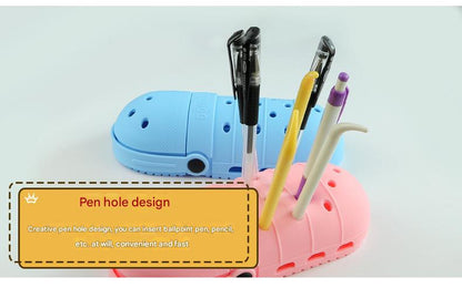 2 - pcs Blue Cute Clog-Shaped Pen Holder for Desk Organization V888-ELOSUNG26249