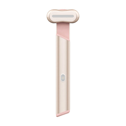 Rose Gold Electric Eye Massager Pen with Red & Blue Light Therapy - Heated Vibration Wand V888-ELOSUNG26283