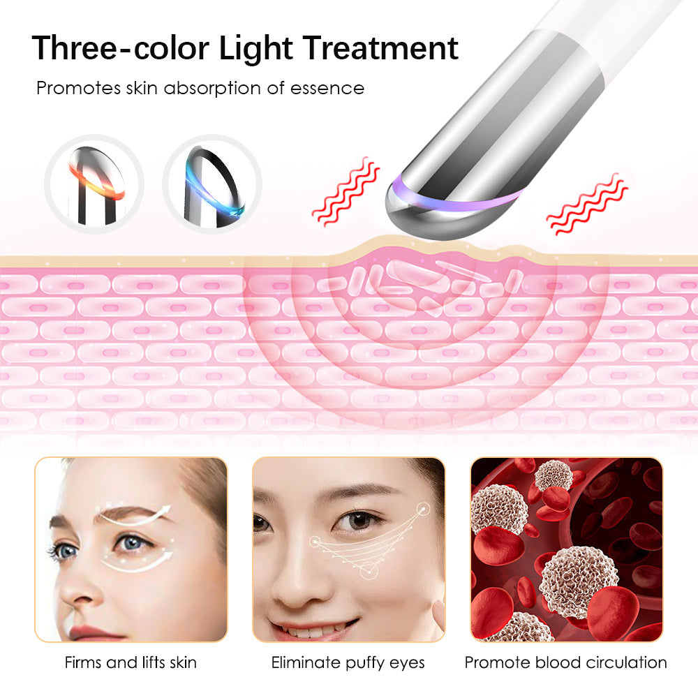 Rechargeable Eye Care Pen with Sterilizing Base - 3-Color Phototherapy Heat & Vibration V888-ELOSUNG26285