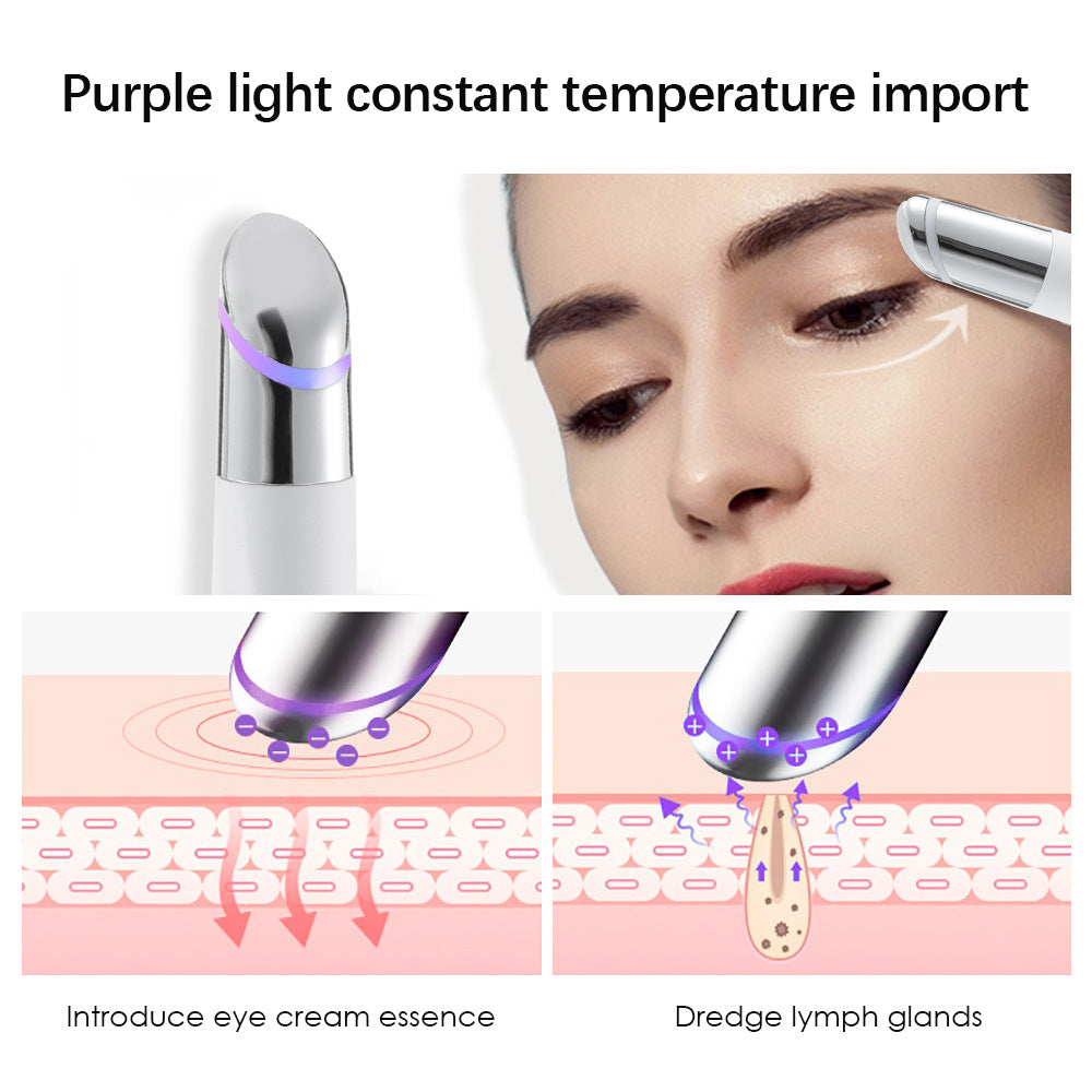 Rechargeable Eye Care Pen with Sterilizing Base - 3-Color Phototherapy Heat & Vibration V888-ELOSUNG26285