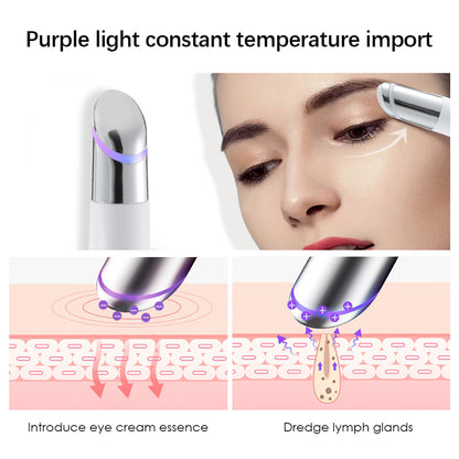 Rechargeable Eye Care Pen with Sterilizing Base - 3-Color Phototherapy Heat & Vibration V888-ELOSUNG26285