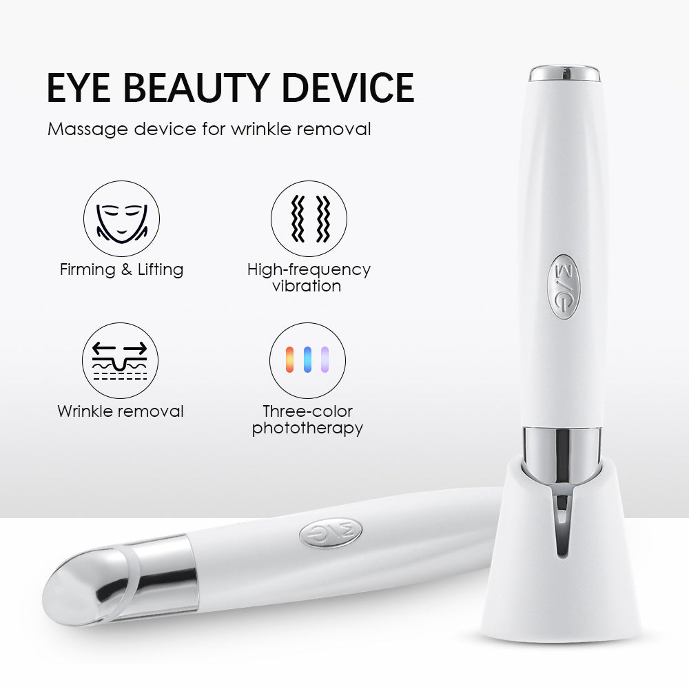 Rechargeable Eye Care Pen with Sterilizing Base - 3-Color Phototherapy Heat & Vibration V888-ELOSUNG26285