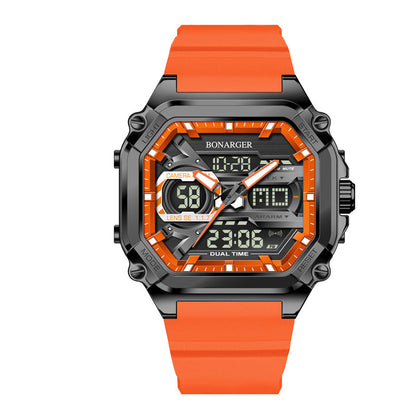 Orange Men's Dual Display Watch - Dual Time Digital Analog Waterproof Sports Watch V888-ELOSUNG26286