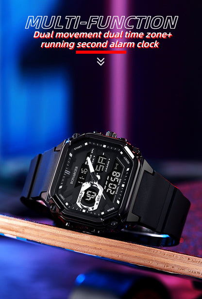 Orange Men's Dual Display Watch - Dual Time Digital Analog Waterproof Sports Watch V888-ELOSUNG26286