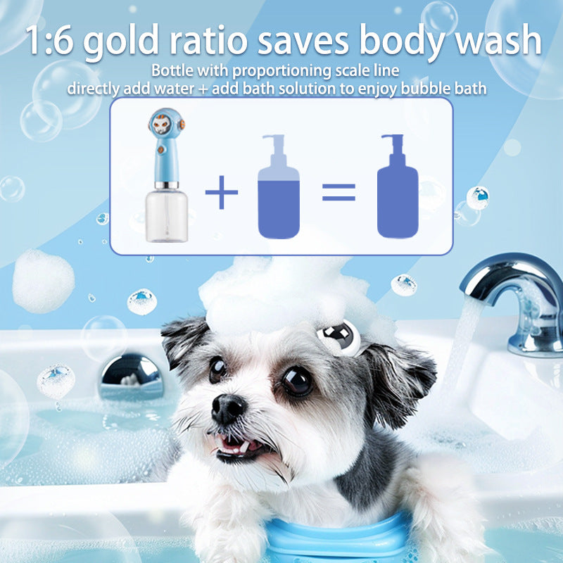 White Electric Pet Shampoo Foamer Gun - Dense Foam, Quiet Operation, Easy Bath V888-ELOSUNG26290
