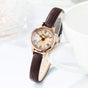 Coffee shell coffee tray coffee belt Delicate Women's Watch - 20mm Roman Numeral Dial, Leather Strap V888-ELOSUNG26314