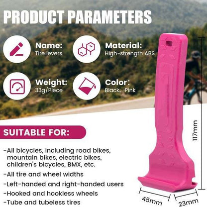 Pink+Black Easy-to-use bicycle tire levers - quick tire removal and installation tool V888-ELOSUNG26330