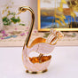 Elegant Swan Base Spoon Holder Set with 6 Coffee/Dessert Spoons(Gold and white spoon) V888-ELOSUNG26337