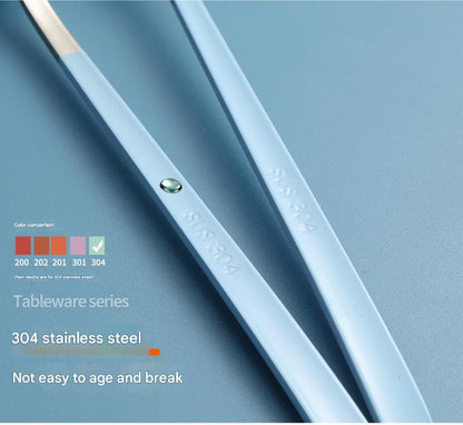 2 - pcs Light blue Reusable Travel Utensil Set with Case - 304 Stainless Steel Spoon, Fork & Chopsticks V888-ELOSUNG26342
